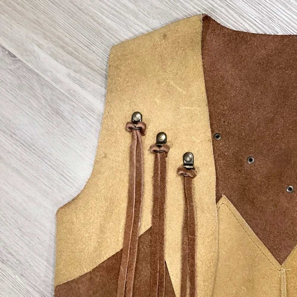 Vintage Fringe Cowboy Vest Jacket - Picture 2 of 7